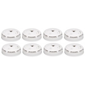 Aico Ei2110H/8 Multi-Sensor Fire Alarm with Rechargeable Back-up & Base (Pack of 8)
